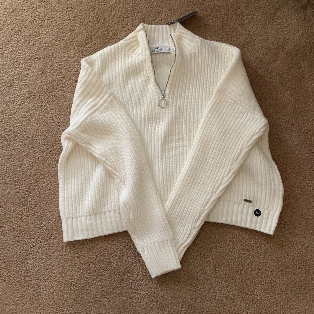 Crop boyfriend quart zip